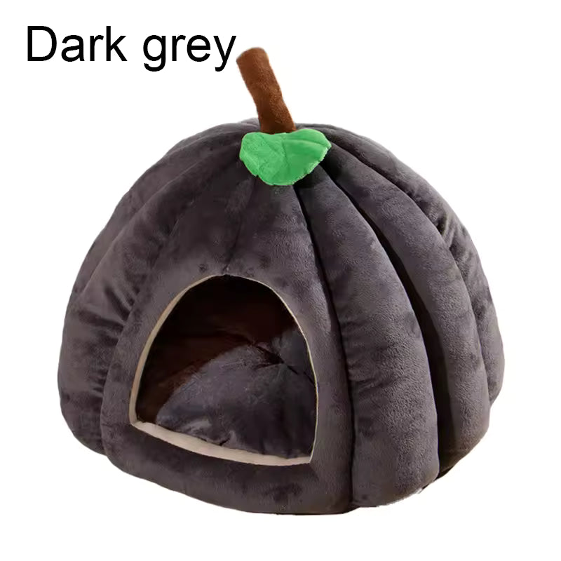 3D Pumpkin Pet House Semi-enclosed Removable Bottom Non-slip
