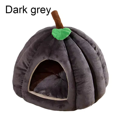 3D Pumpkin Pet House Semi-enclosed Removable Bottom Non-slip