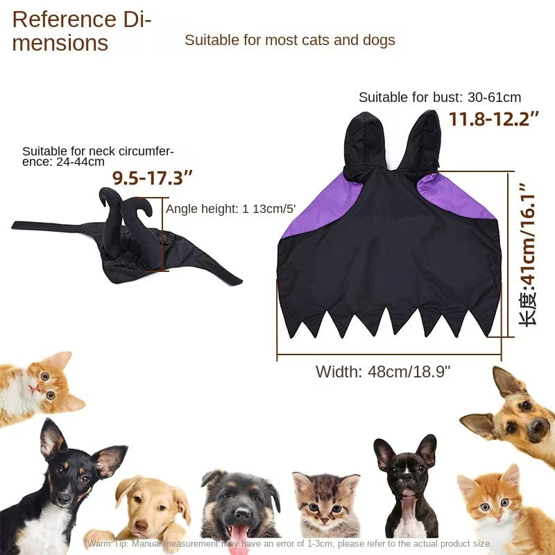 Halloween Dracula Pet Hooded Cloak