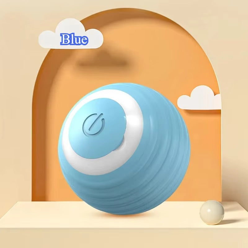 Pet Interactive Ball Toy Automatic Rolling Ball Faux Tail Rechargeable Smart